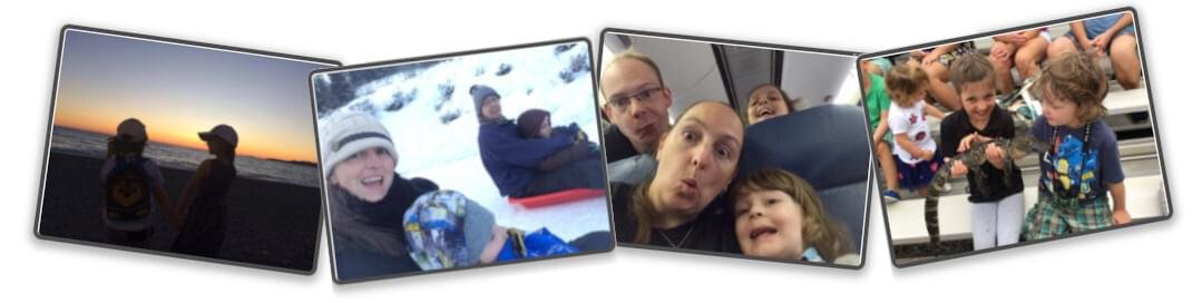 Family enjoying fun times