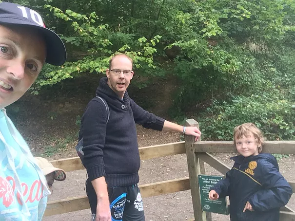 Walking in the woods