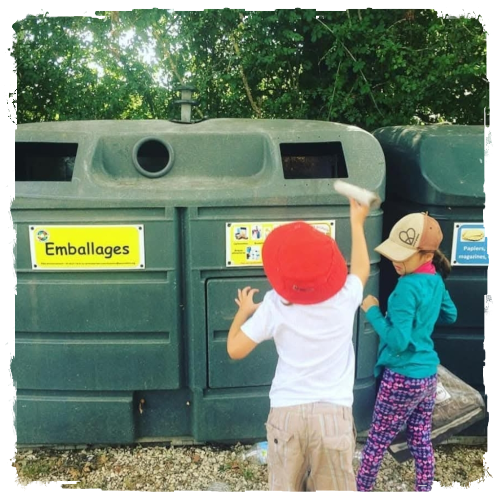 Recycling and saving the planet one bottle at a time.